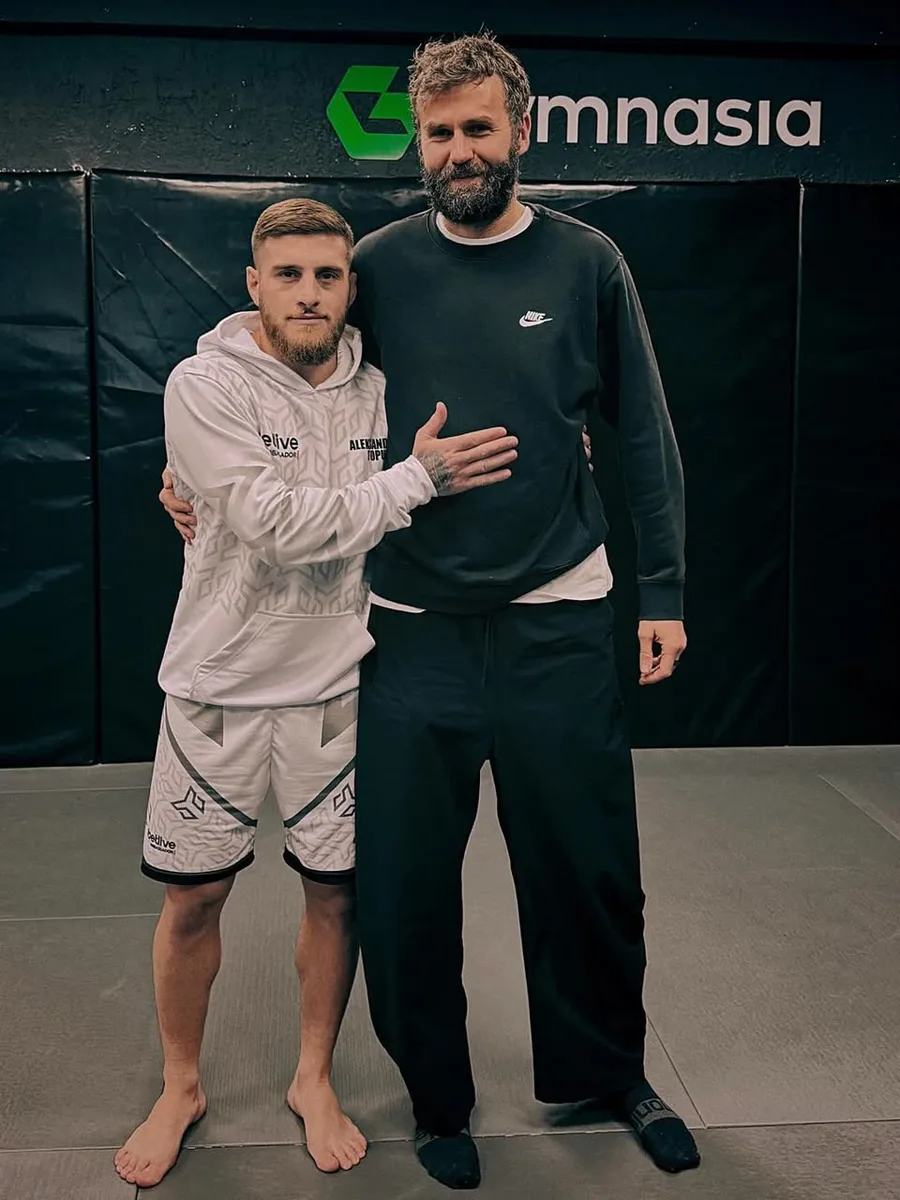 UFC contender Aleksandre Topuria at the Gymnasia training floor in Tbilisi